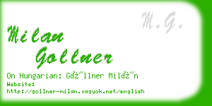 milan gollner business card